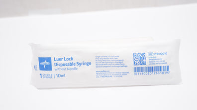 Medline SYR110010 Luer Lock Disposable Syringe Without Ndle 10mL